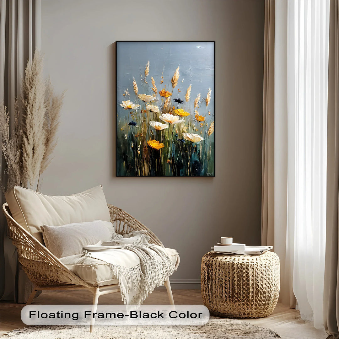 Golden Meadow Blooms – Wildflower Canvas Wall Art - MyPhotoStation