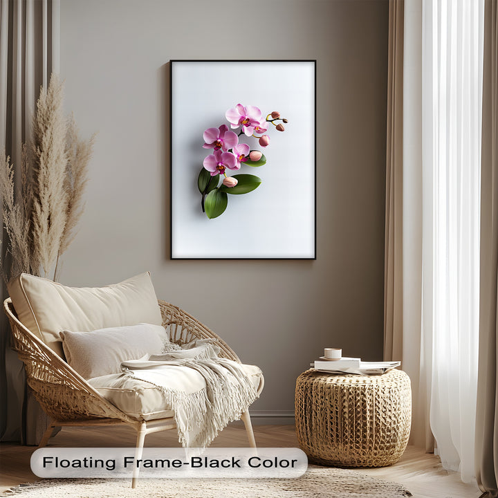 Graceful Orchid Cascade – Pink Botanical Canvas Print