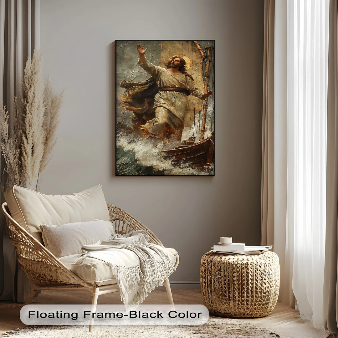 Jesus Calming the Storm – Inspirational Christian Canvas Print - MyPhotoStation