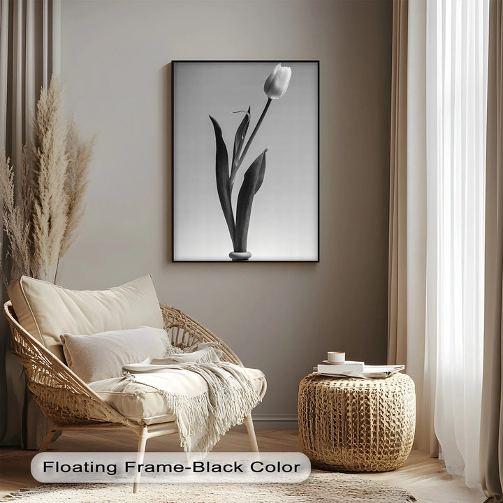 Tall Elegance – Single Tulip Minimalist Canvas Prints - MyPhotoStation