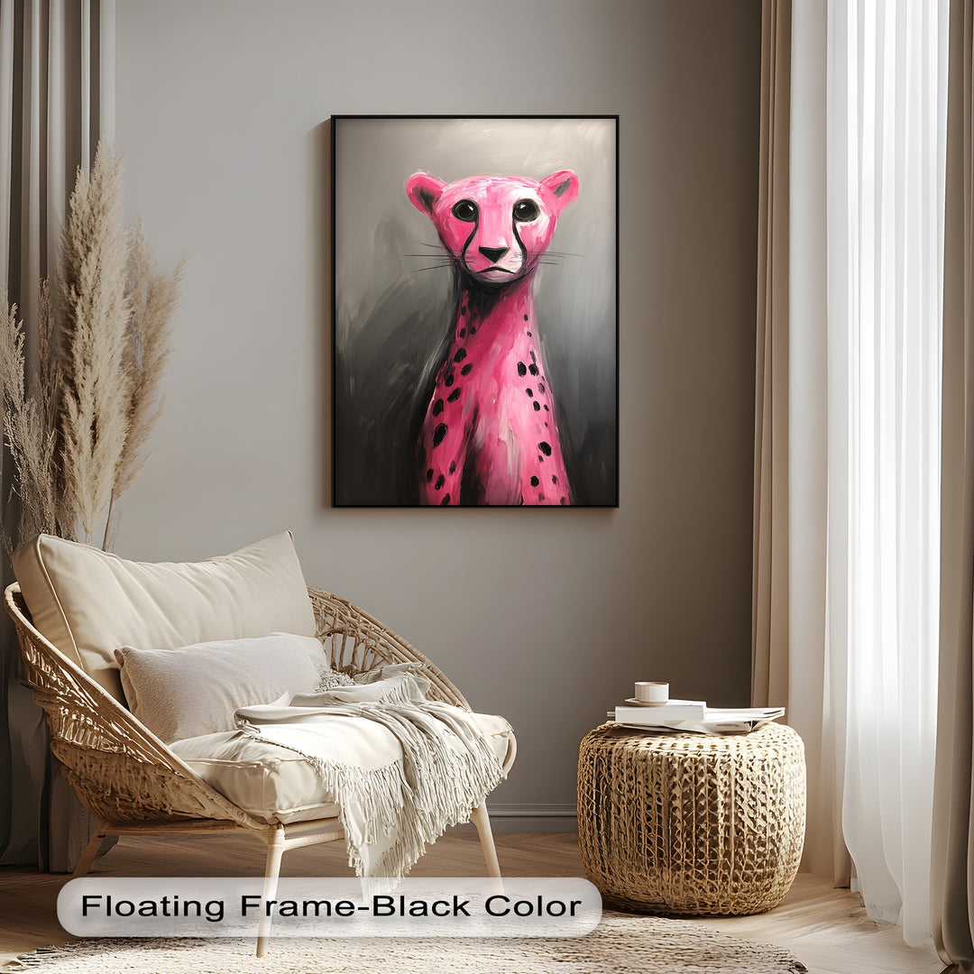 Fierce & Fuchsia – Abstract Pink Cheetah Canvas Print