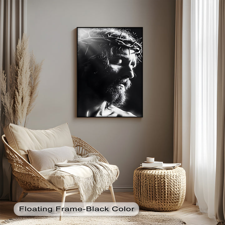Light of Mercy – Jesus in Crown of Thorns Canvas Prints