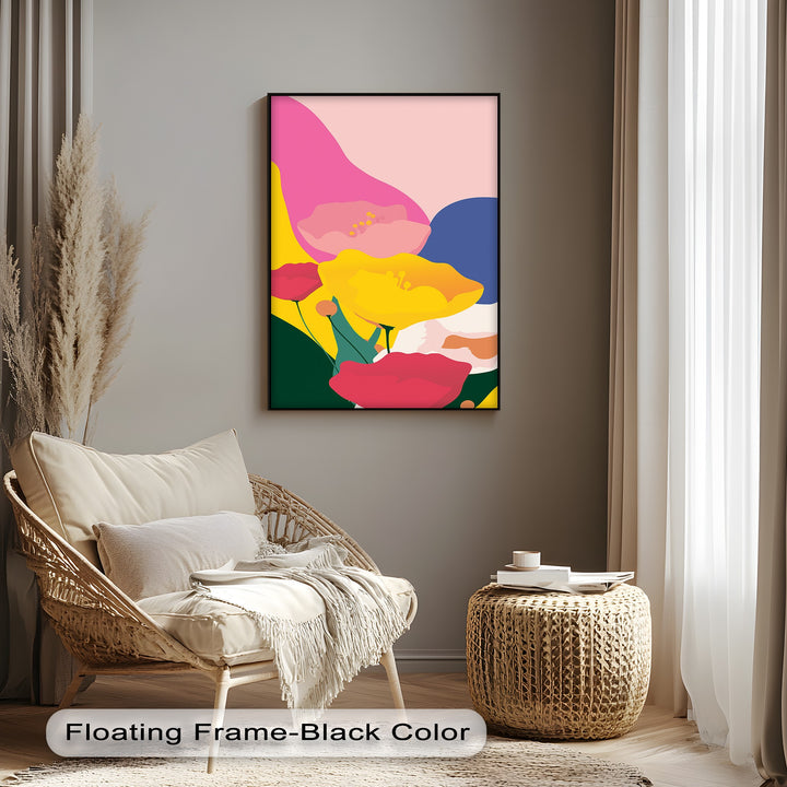 Bold Bloomscape – Vibrant Abstract Flower Canvas Print