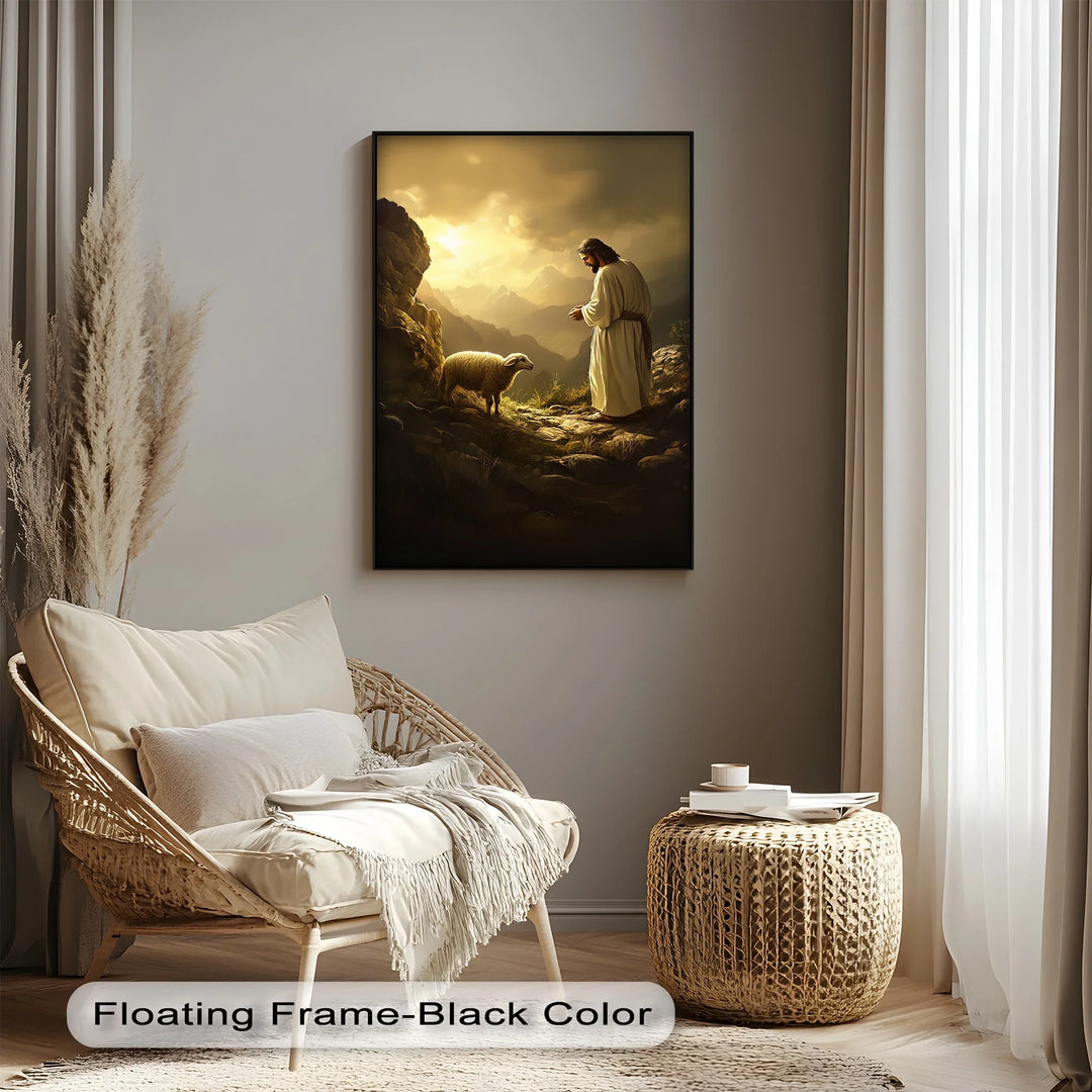 The Lost and Found – Jesus with the Lamb Canvas Print - MyPhotoStation