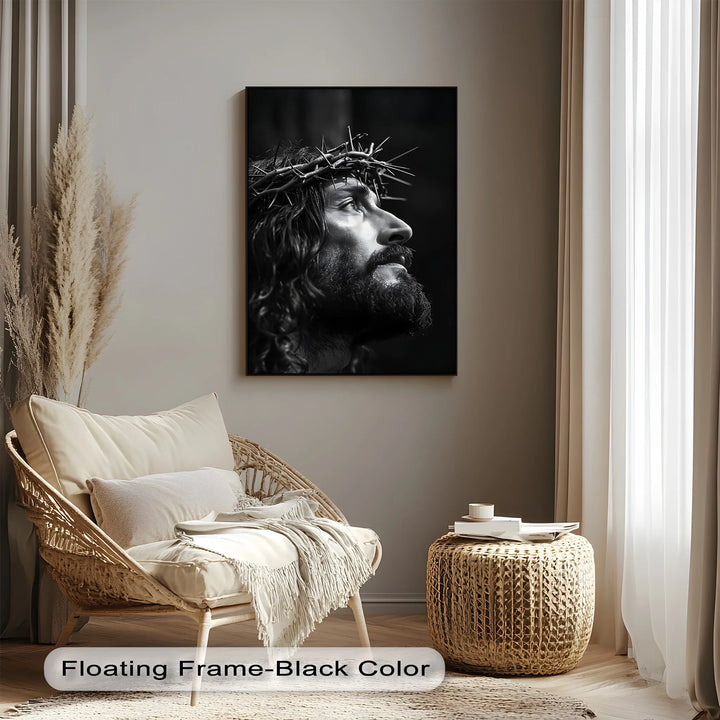 Crown of Mercy – Black and White Jesus Canvas Prints - MyPhotoStation