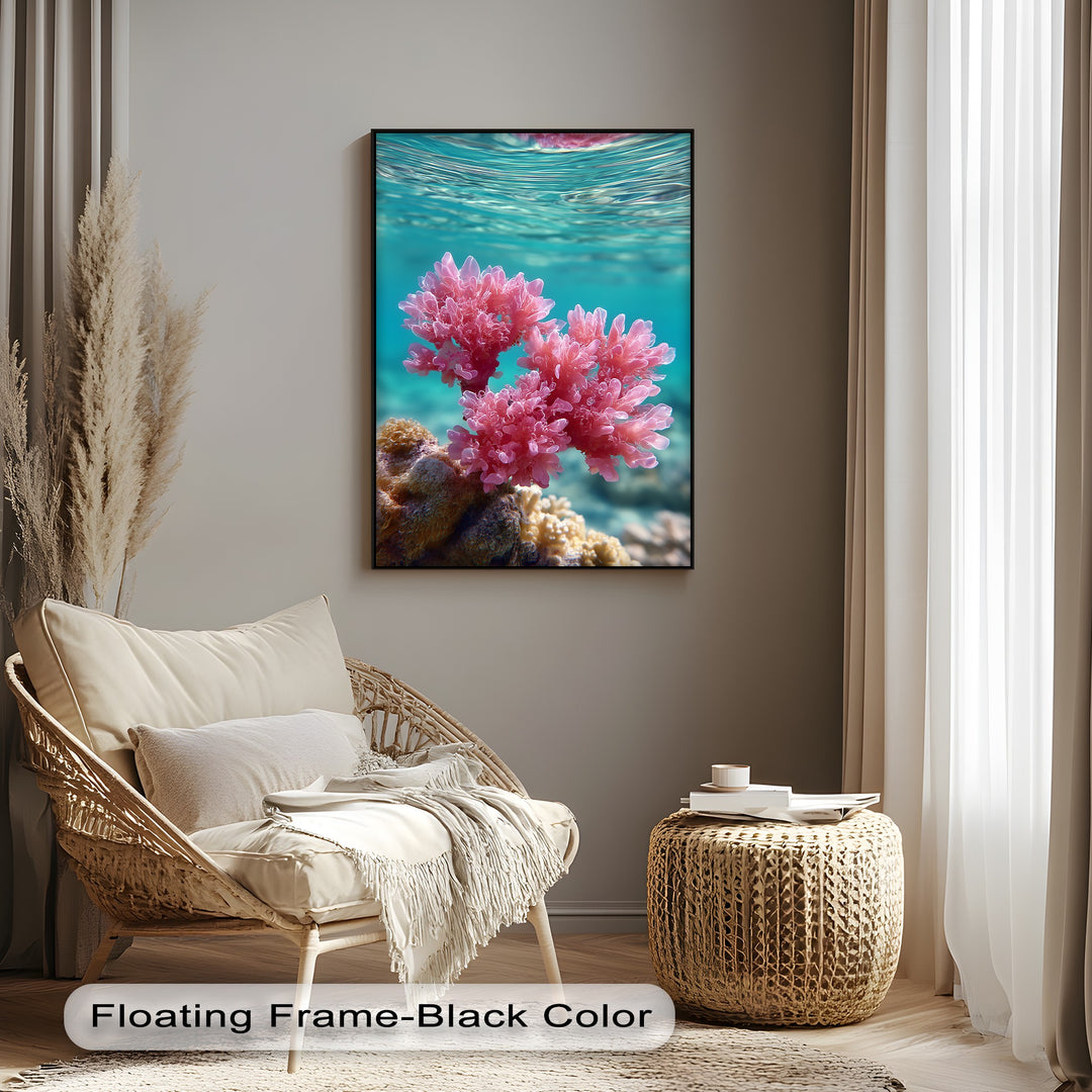 Pink Reef Bloom – Underwater Coral Beauty Canvas Print