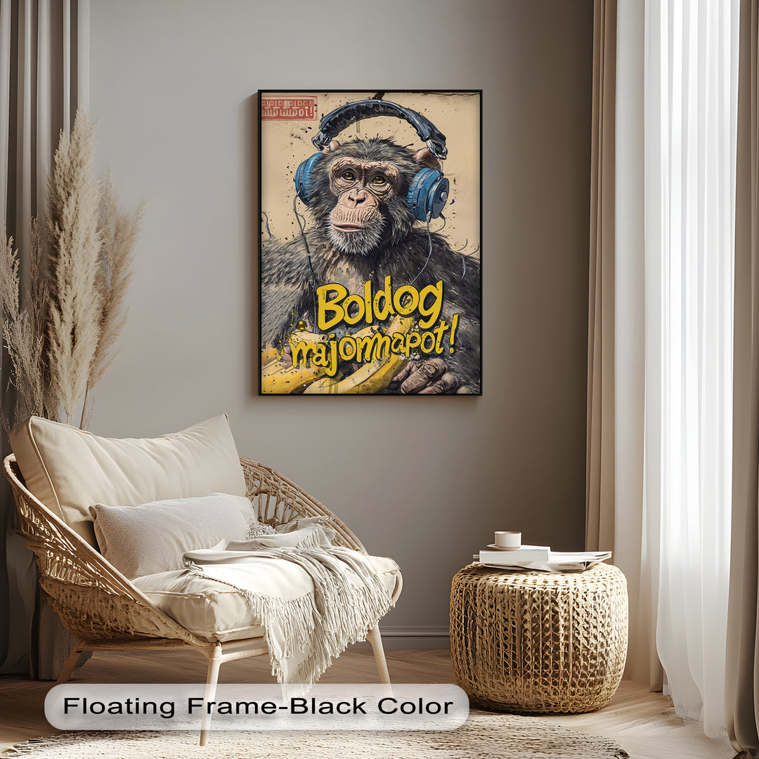 Winterliche Ruhe – Japanische Frau im blauen Kimono, Leinwanddruck | Gerahmtes Kunstwerk