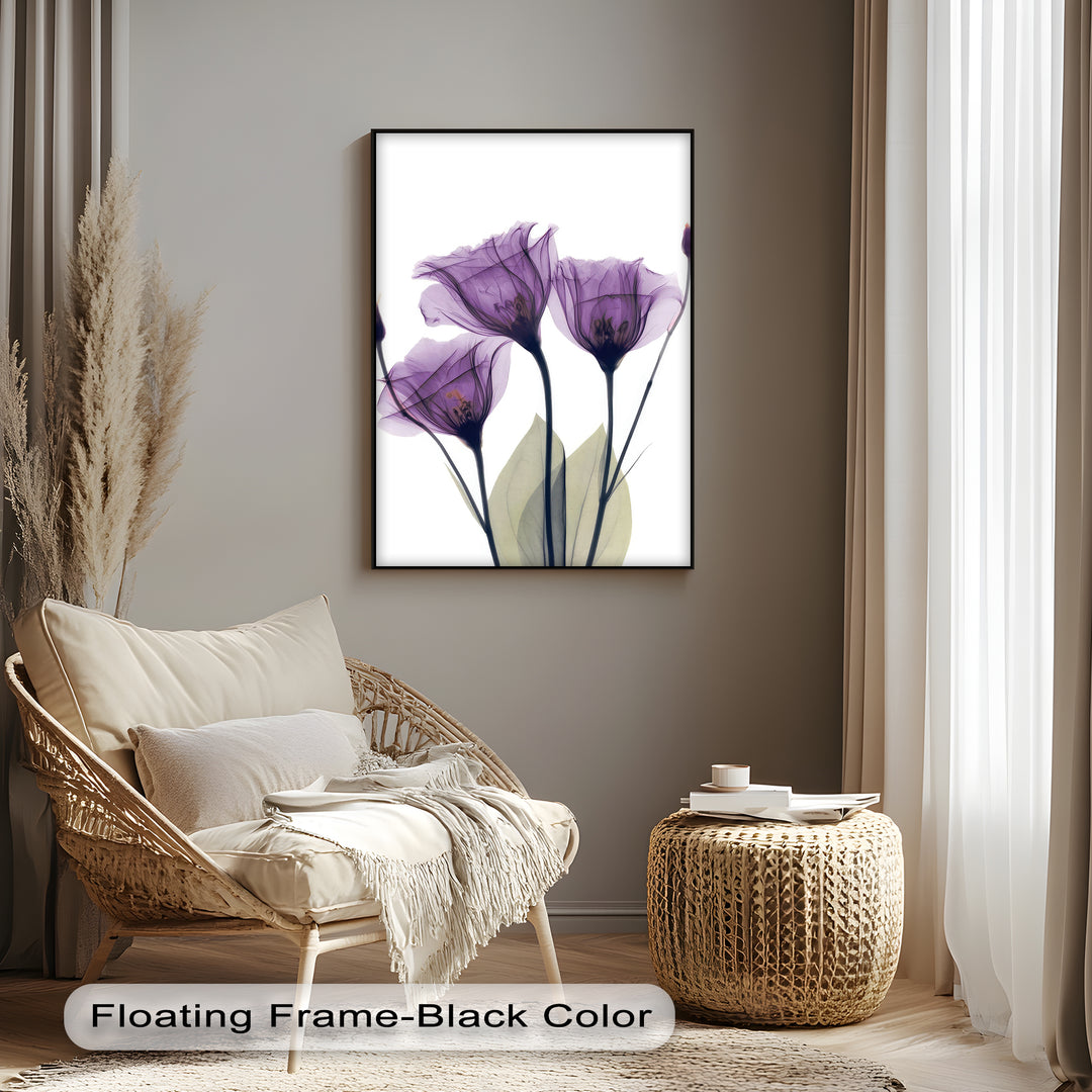 Winterliche Ruhe – Japanische Frau im blauen Kimono, Leinwanddruck | Gerahmtes Kunstwerk