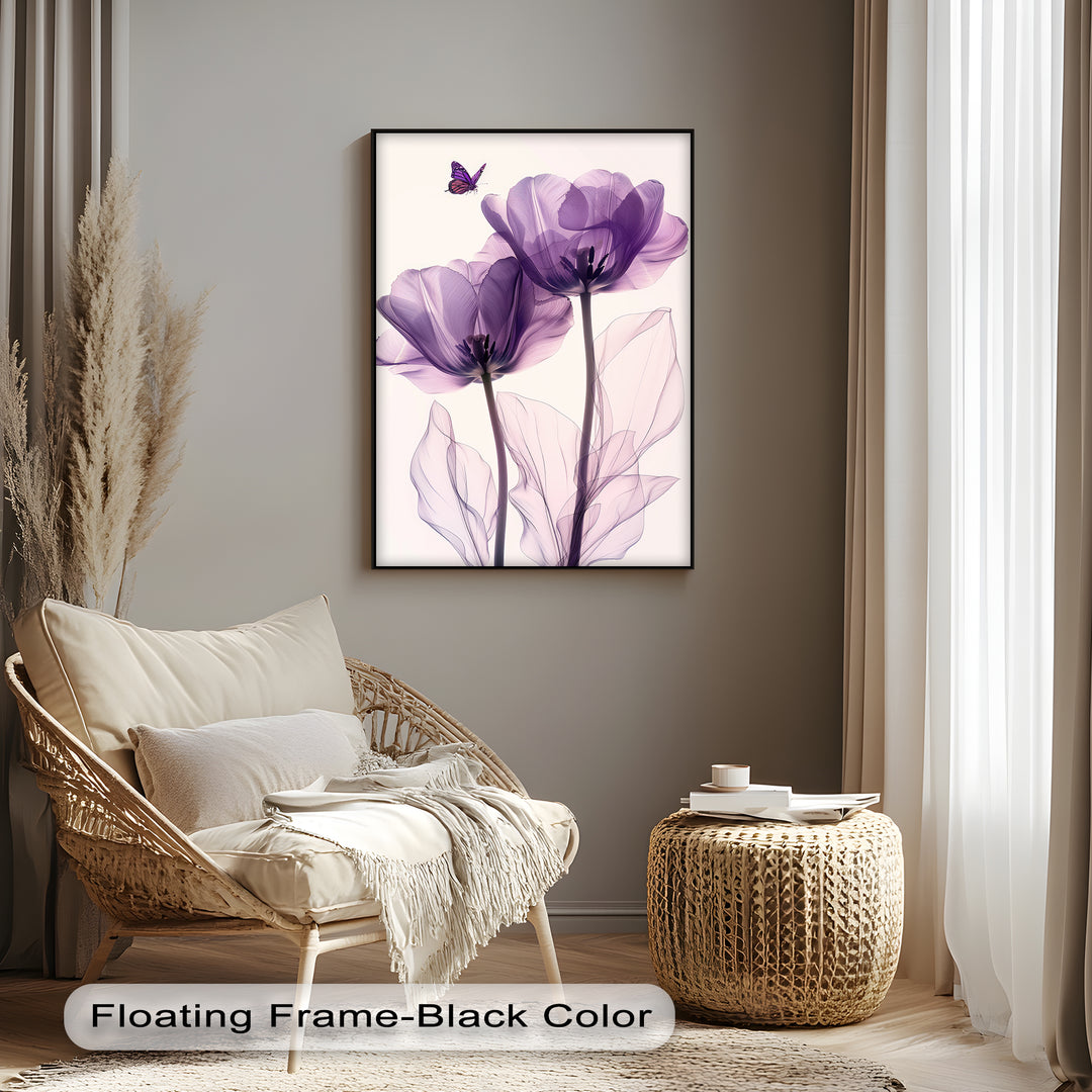 Winterliche Ruhe – Japanische Frau im blauen Kimono, Leinwanddruck | Gerahmtes Kunstwerk