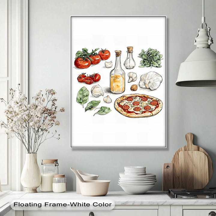 Italian Pizza Ingredients – Kitchen Canvas Print - MyPhotoStation