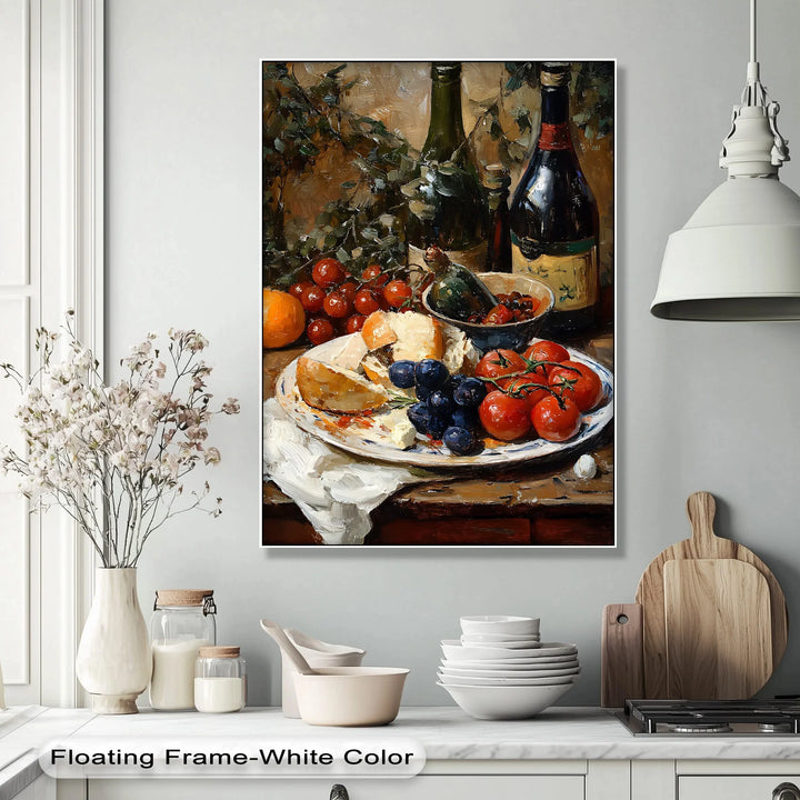 Vineyard Table – Rustic Wine & Harvest Kitchen Canvas Print - MyPhotoStation
