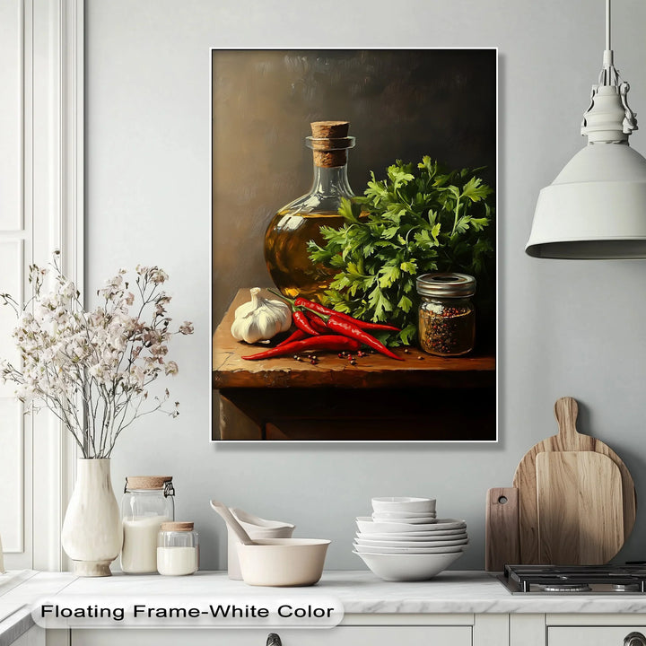 Spice & Herb Still Life – Rustic Kitchen Canvas Print - MyPhotoStation