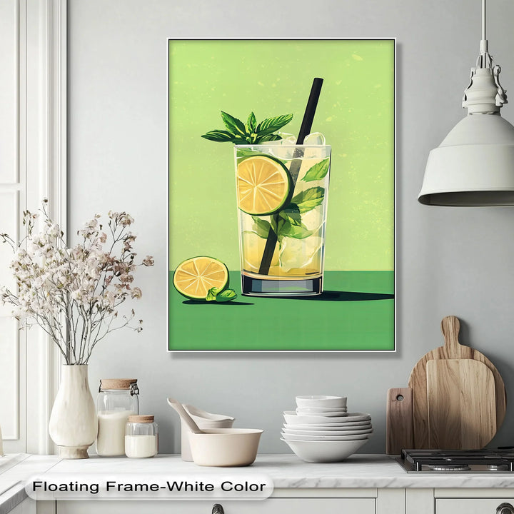 Minty Mojito Vibes – Refreshing Lime Cocktail Canvas Print