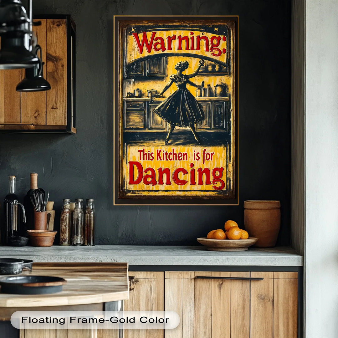 This Kitchen Is for Dancing – Vintage Style Kitchen Canvas Print - MyPhotoStation