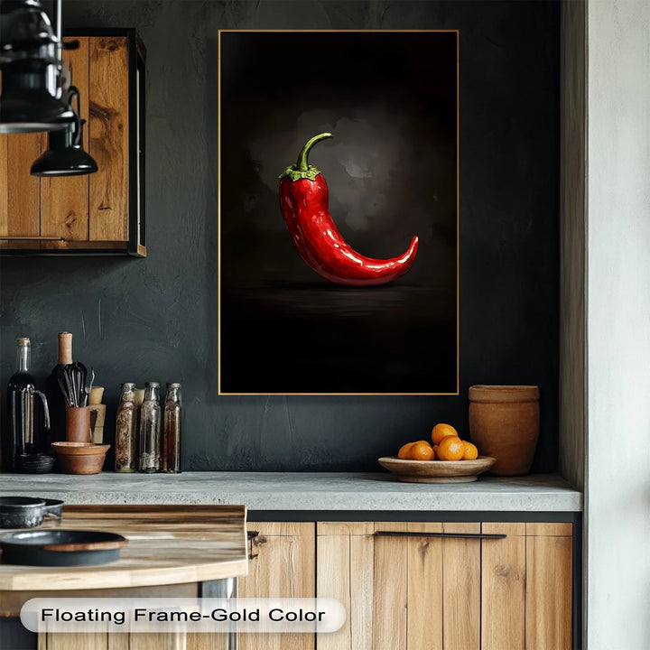 Crimson Heat – Red Chili Pepper Kitchen Canvas Print - MyPhotoStation