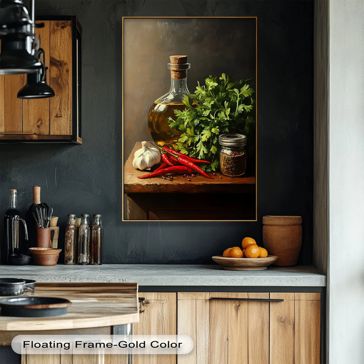 Spice & Herb Still Life – Rustic Kitchen Canvas Print - MyPhotoStation