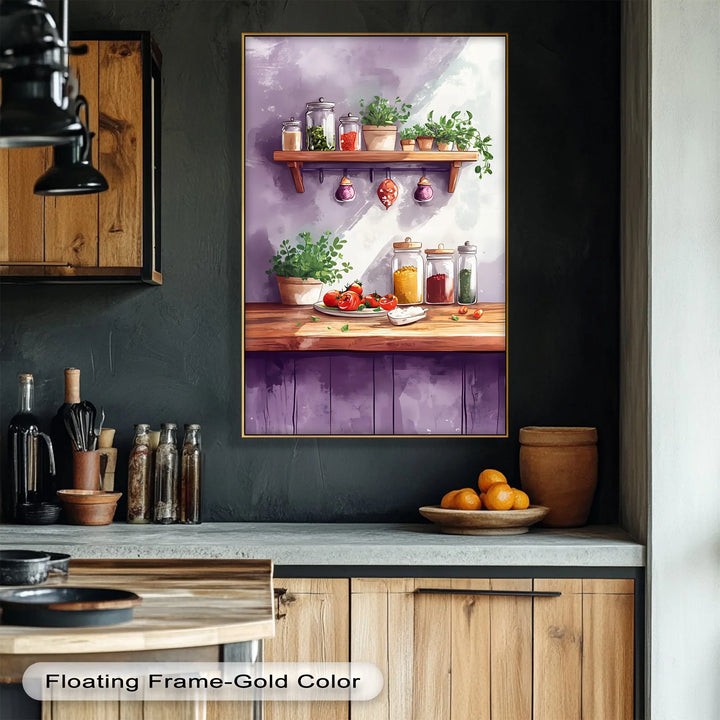 Herb & Spice Kitchen – Rustic Pantry-Inspired Canvas Print - MyPhotoStation