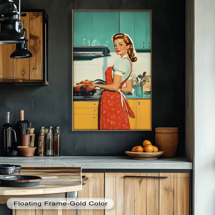 Retro Homemaker – 1950s Kitchen Canvas Print - MyPhotoStation