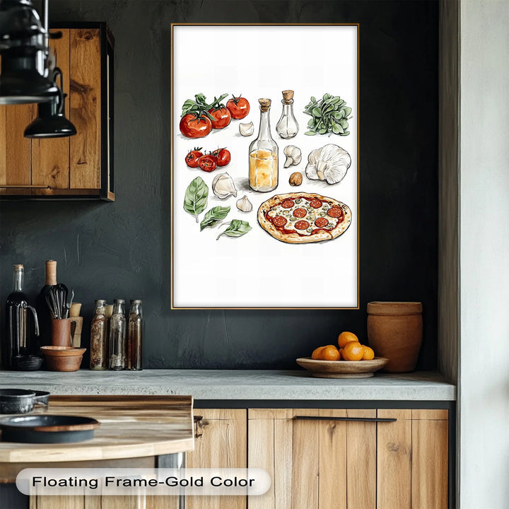 Italian Pizza Ingredients – Kitchen Canvas Print - MyPhotoStation