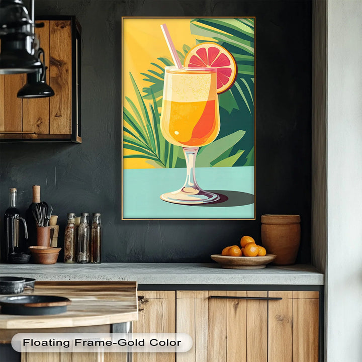 Citrus Breeze – Tropical Cocktail Canvas Print - MyPhotoStation