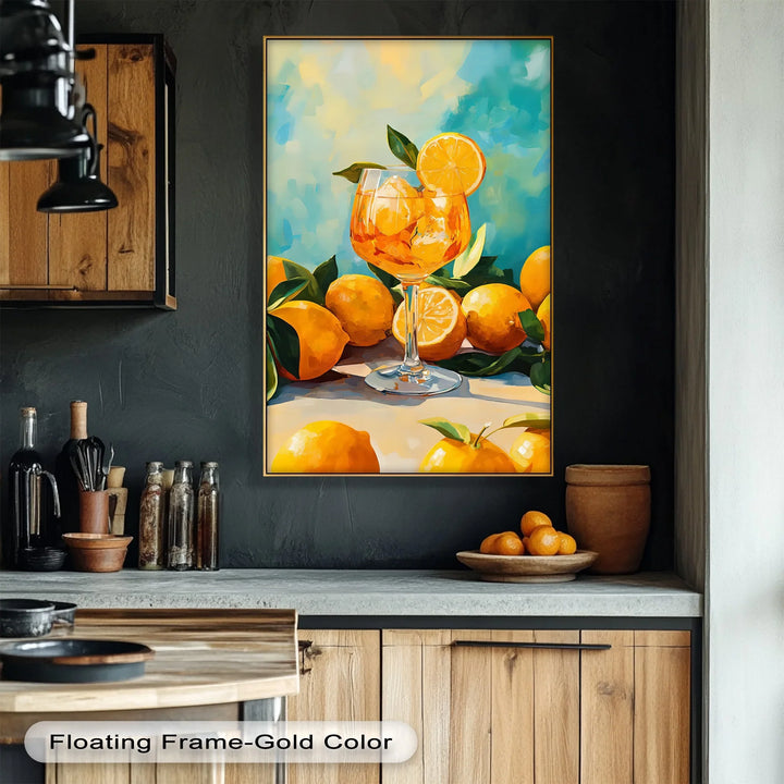 Citrus Cocktail Delight – Vibrant Lemon Glass Canvas Print - MyPhotoStation