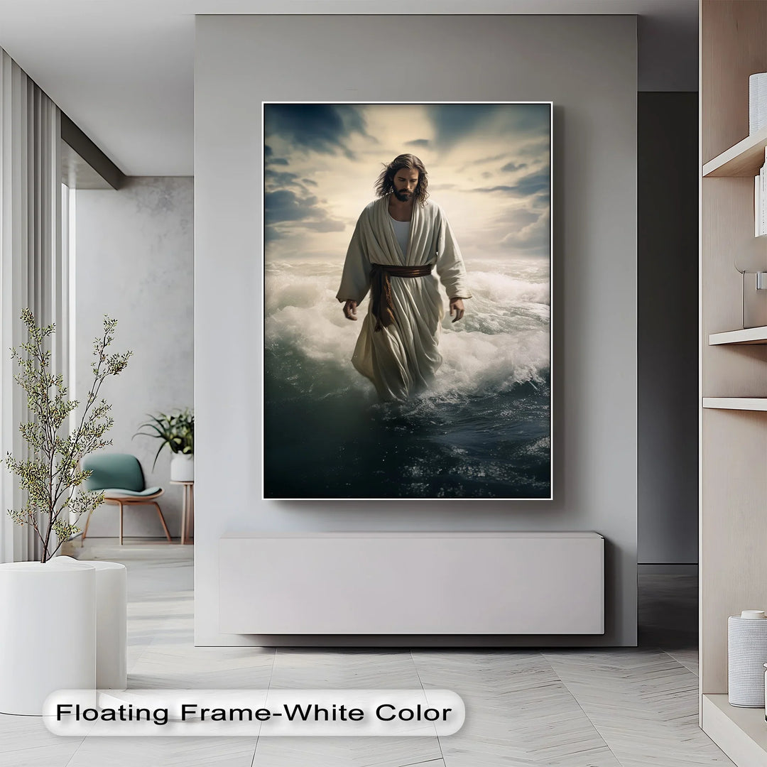 Faith on the Waves – Jesus Walking on Water Canvas Prints - MyPhotoStation