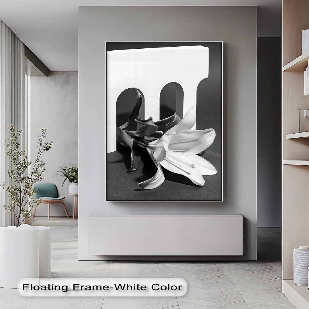 Architectural Bloom – Black & White Floral Canvas Prints - MyPhotoStation
