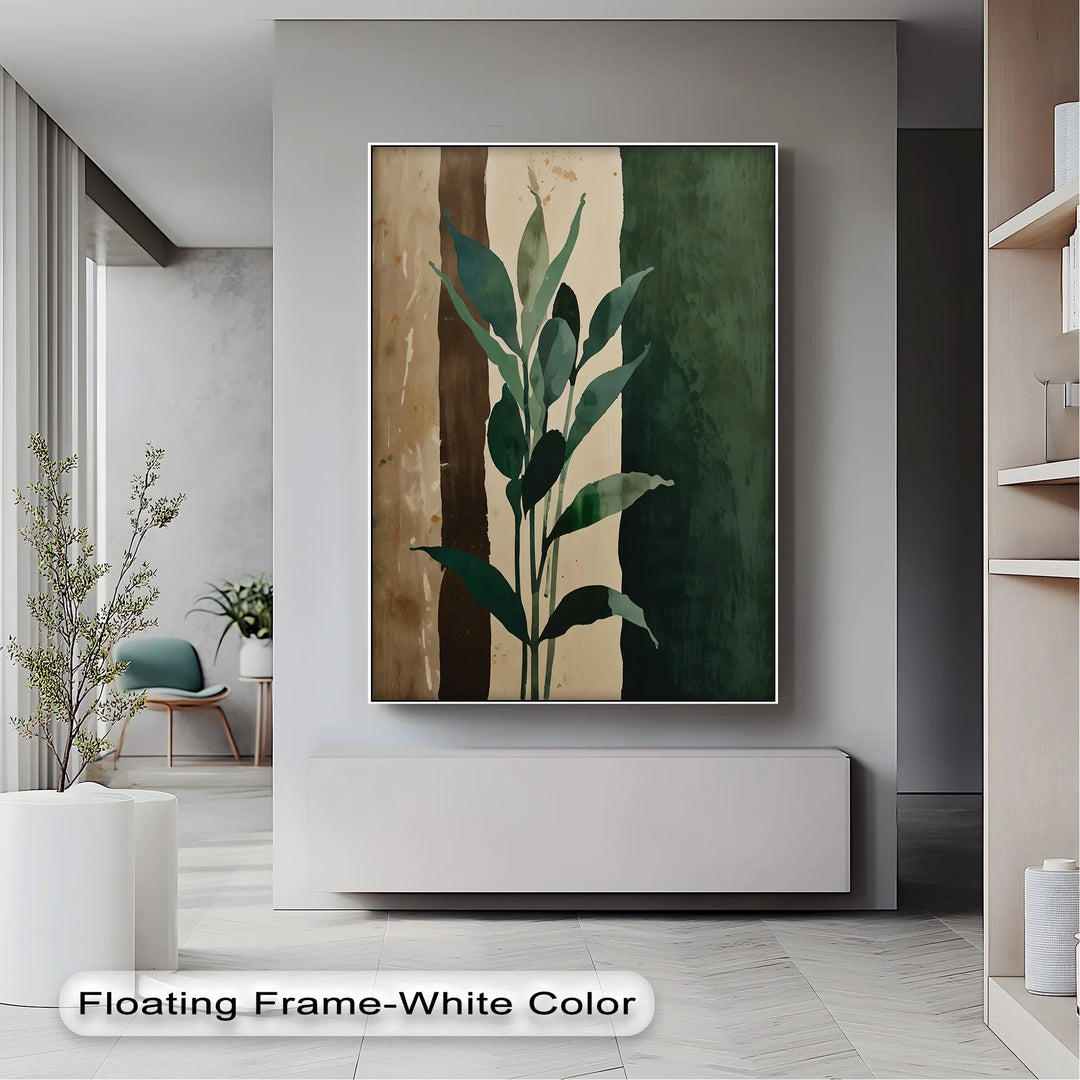 Earth Tones Foliage – Leaf Silhouette Canvas Print - MyPhotoStation