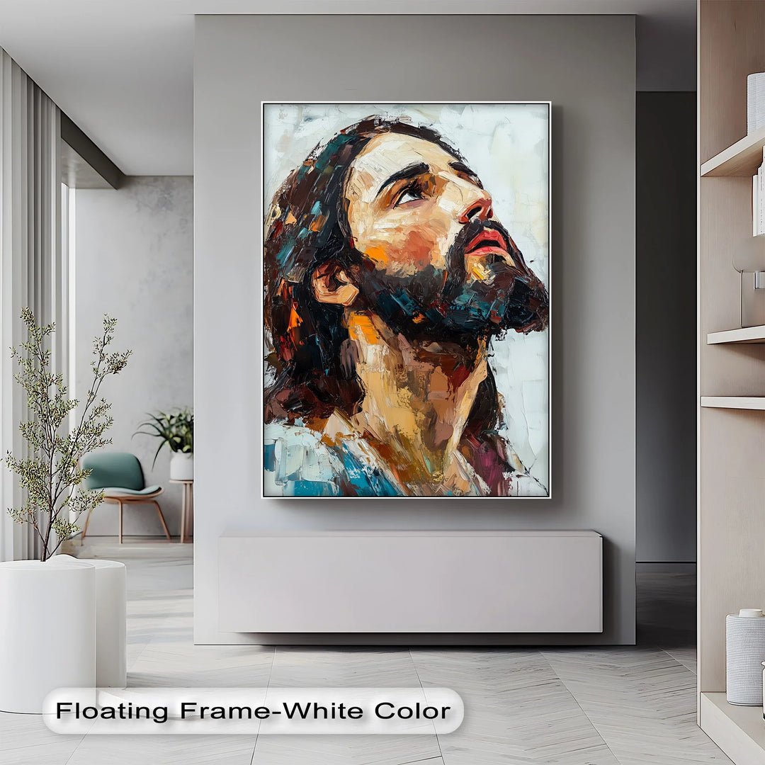 Heavenward Glance – Jesus Portrait Canvas Prints - MyPhotoStation
