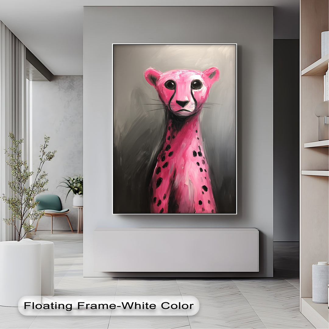 Fierce & Fuchsia – Abstract Pink Cheetah Canvas Print