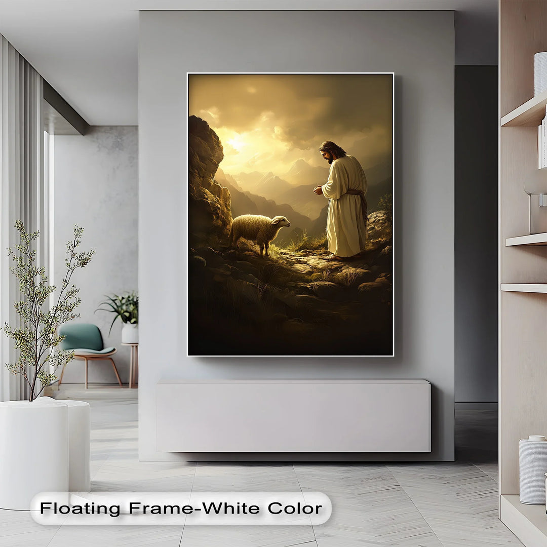 The Lost and Found – Jesus with the Lamb Canvas Print - MyPhotoStation