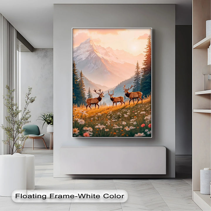 Majestic Elk in Alpine Meadow – Animal Canvas Print - MyPhotoStation