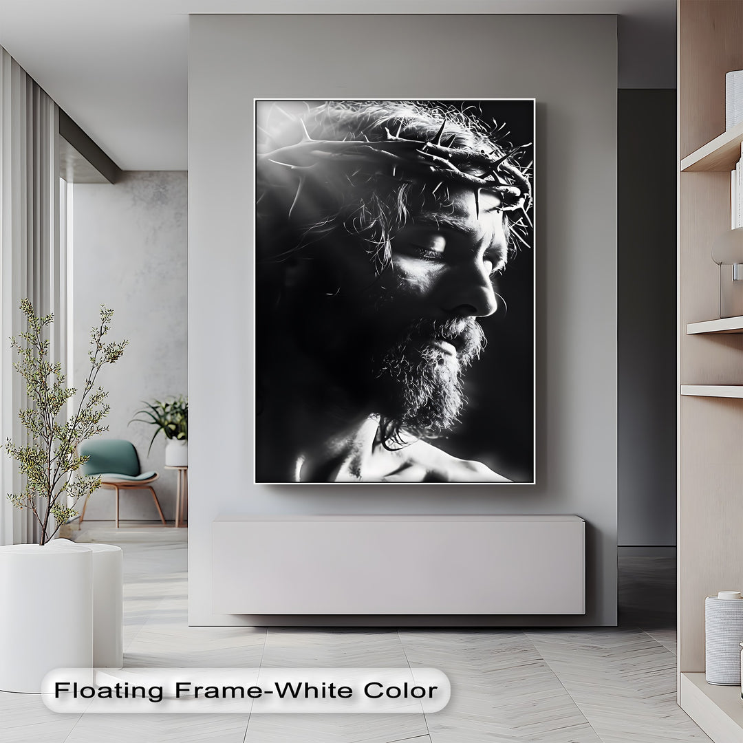Light of Mercy – Jesus in Crown of Thorns Canvas Prints