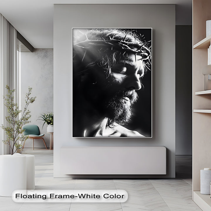 Light of Mercy – Jesus in Crown of Thorns Canvas Prints