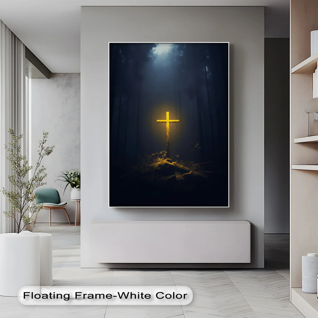Light in the Darkness – Illuminated Cross Canvas Prints - MyPhotoStation