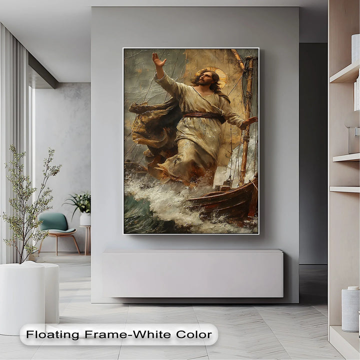 Jesus Calming the Storm – Inspirational Christian Canvas Print - MyPhotoStation