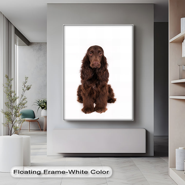Chocolate Spaniel Portrait – Realistic Dog Canvas Print