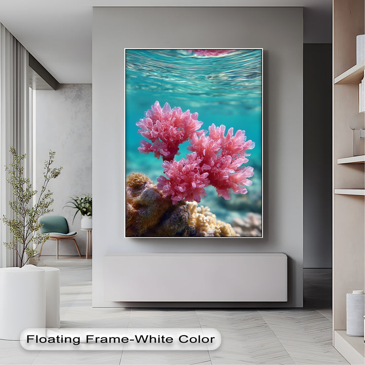 Pink Reef Bloom – Underwater Coral Beauty Canvas Print
