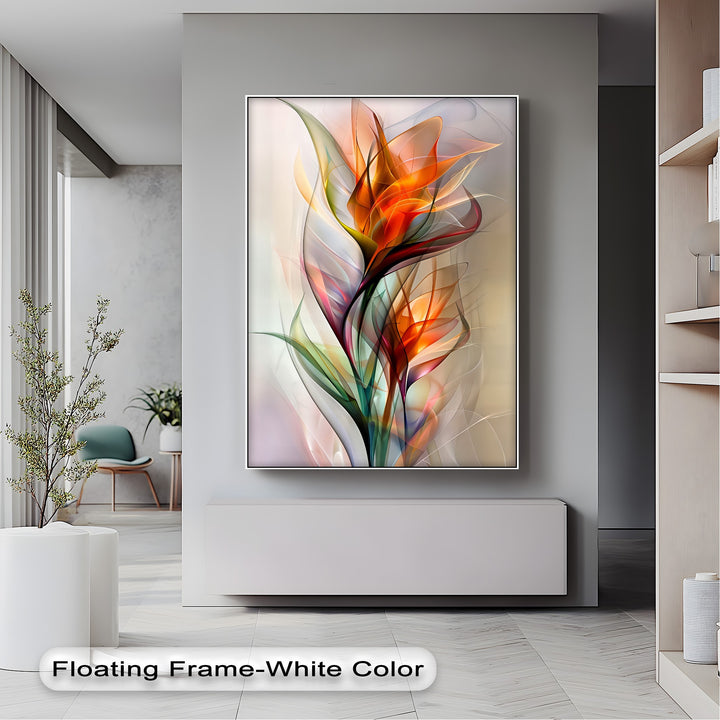 Experience the superior material quality of the best canvas prints with this vibrant abstract floral art, showcasing rich colors and fine detail.