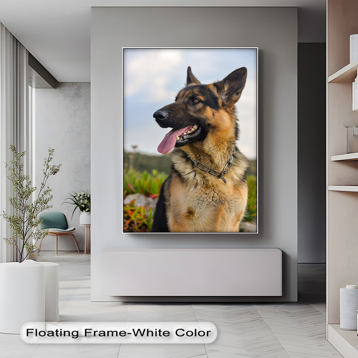 Loyal Guardian – German Shepherd Outdoor Portrait Puppies Canvas Print