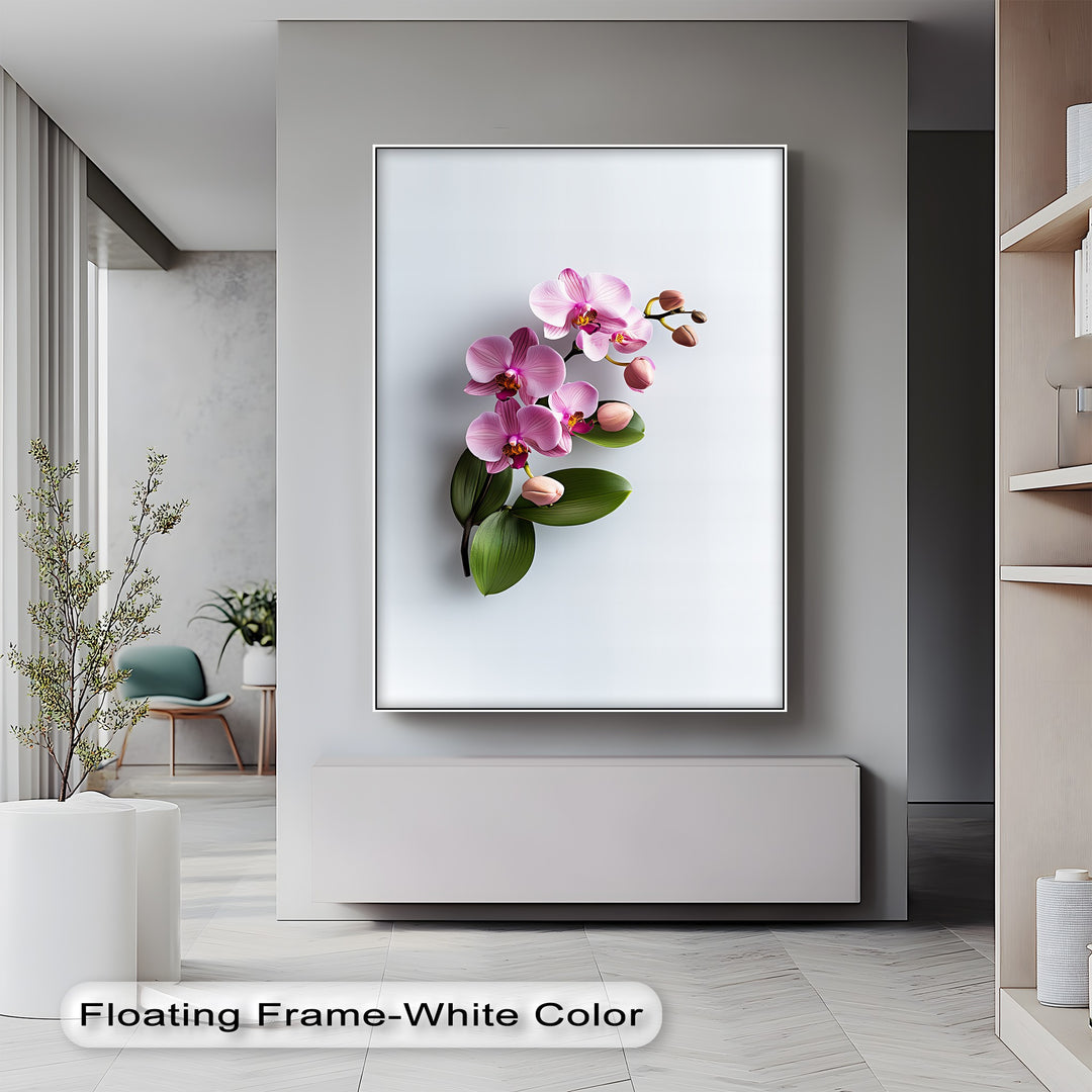 Graceful Orchid Cascade – Pink Botanical Canvas Print