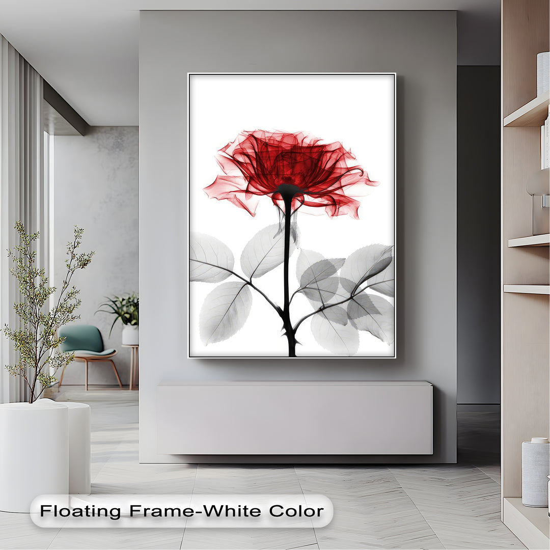 Winterliche Ruhe – Japanische Frau im blauen Kimono, Leinwanddruck | Gerahmtes Kunstwerk