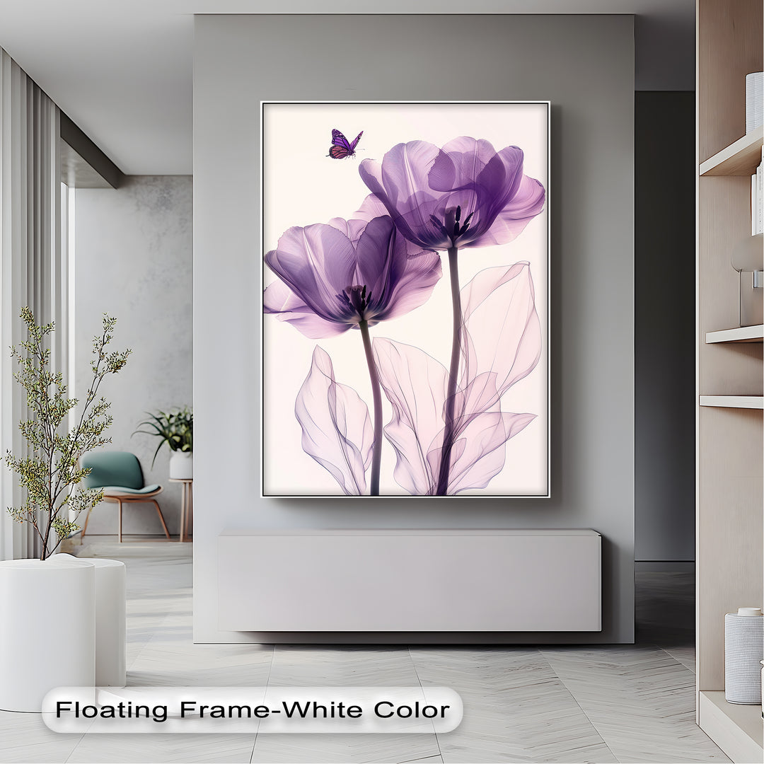 Winterliche Ruhe – Japanische Frau im blauen Kimono, Leinwanddruck | Gerahmtes Kunstwerk