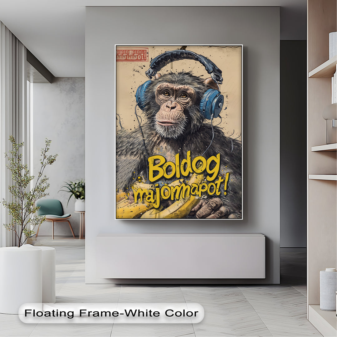 Winterliche Ruhe – Japanische Frau im blauen Kimono, Leinwanddruck | Gerahmtes Kunstwerk