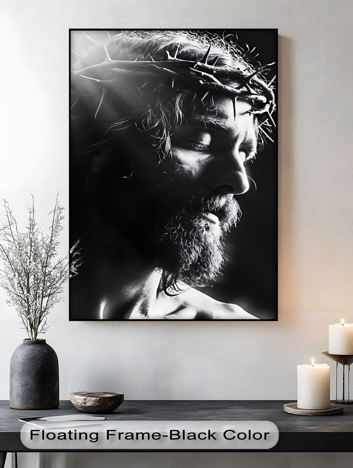 Light of Mercy – Jesus in Crown of Thorns Canvas Prints