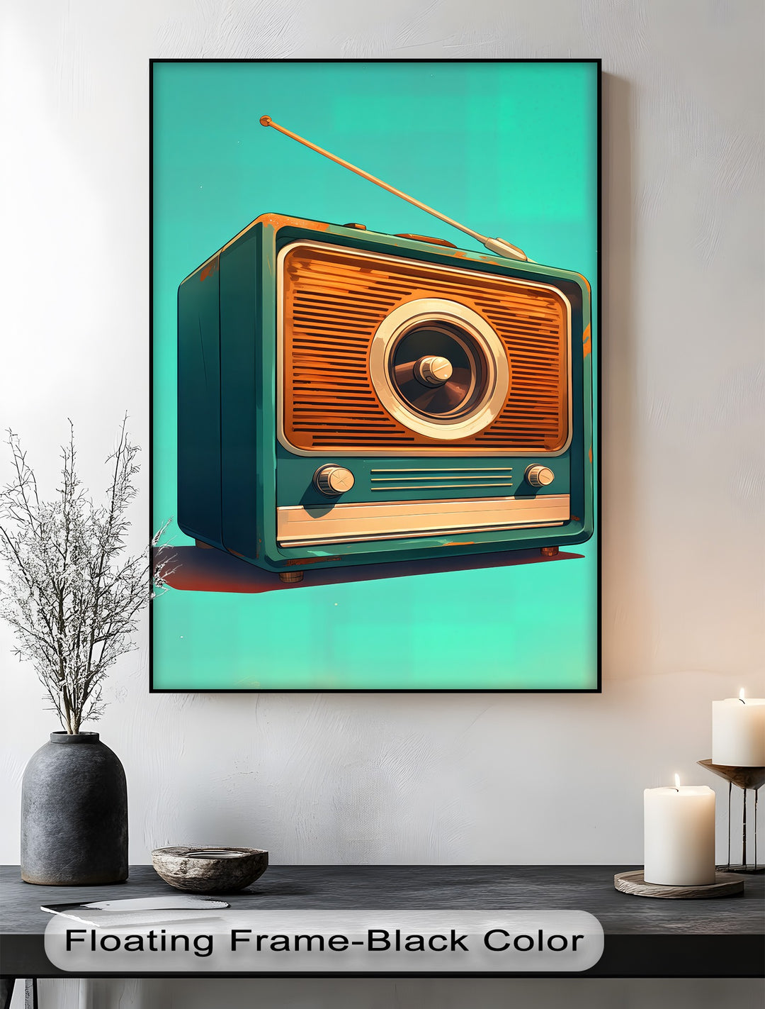 Signal Revival – Vintage Radio Abstract Canvas Print