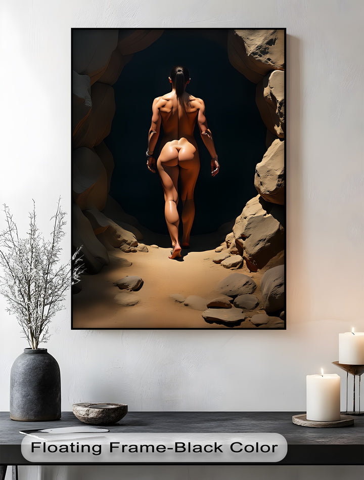 Into the Unknown – Desert Nude Canvas Wall Art | Living Room Art