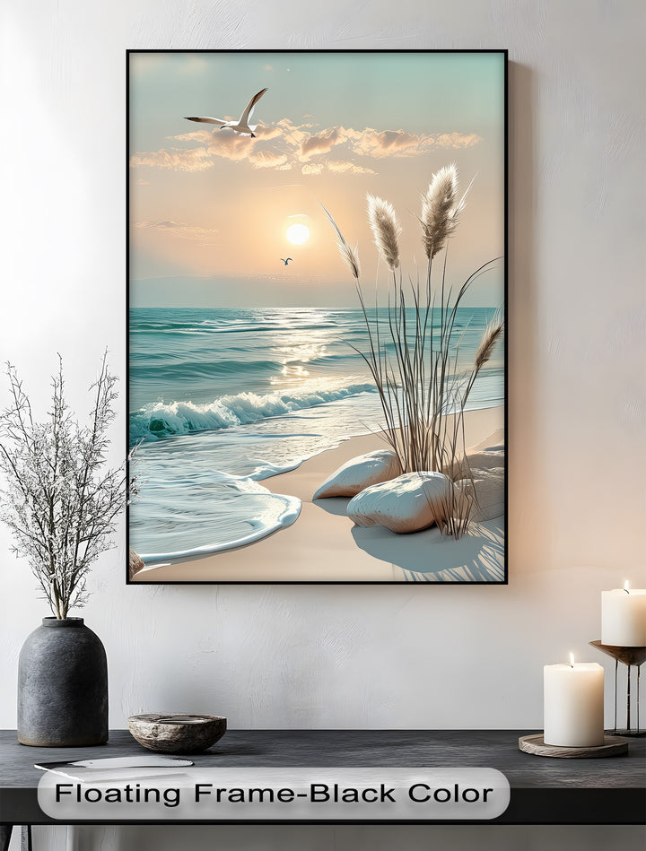 Waves of Peace – Seaside Sunrise Canvas Print