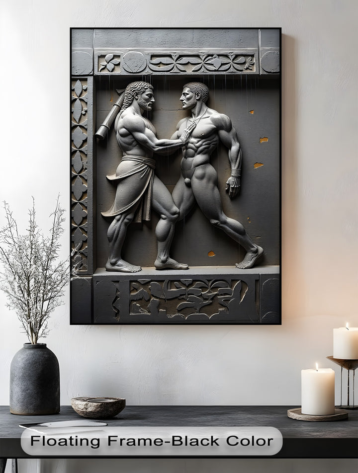 Heroic Encounter – Classical Relief Canvas Print