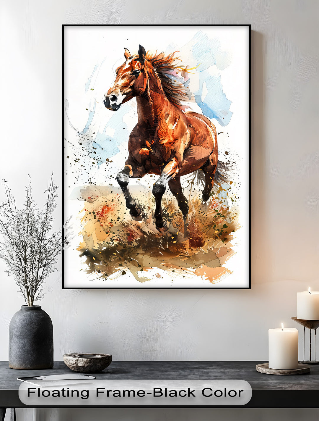 Fiery Gallop – Dynamic Chestnut Horse Canvas Print